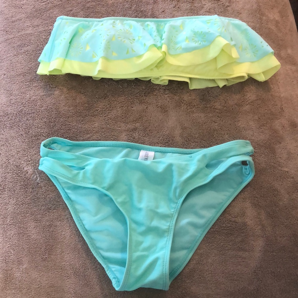 Bathing Suit Bikini, Pink Small Strapless Top, Forever 21 Small Bottoms, NWOT